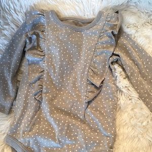 3/$10 ❤️ Cat & Jack Ruffled Polka Dot Onesie